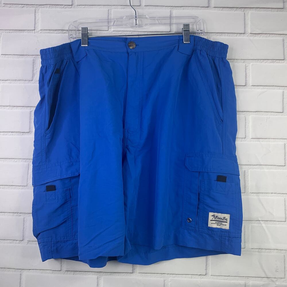 Bimini Bay nylon shorts blue cargo pockets fishing hiking water sports size 44